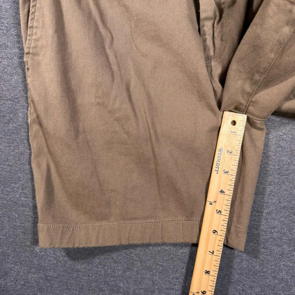 Ash & Erie Chino Shorts Mens 36 Brown Stretch Cotton Casual Everyday Preppy